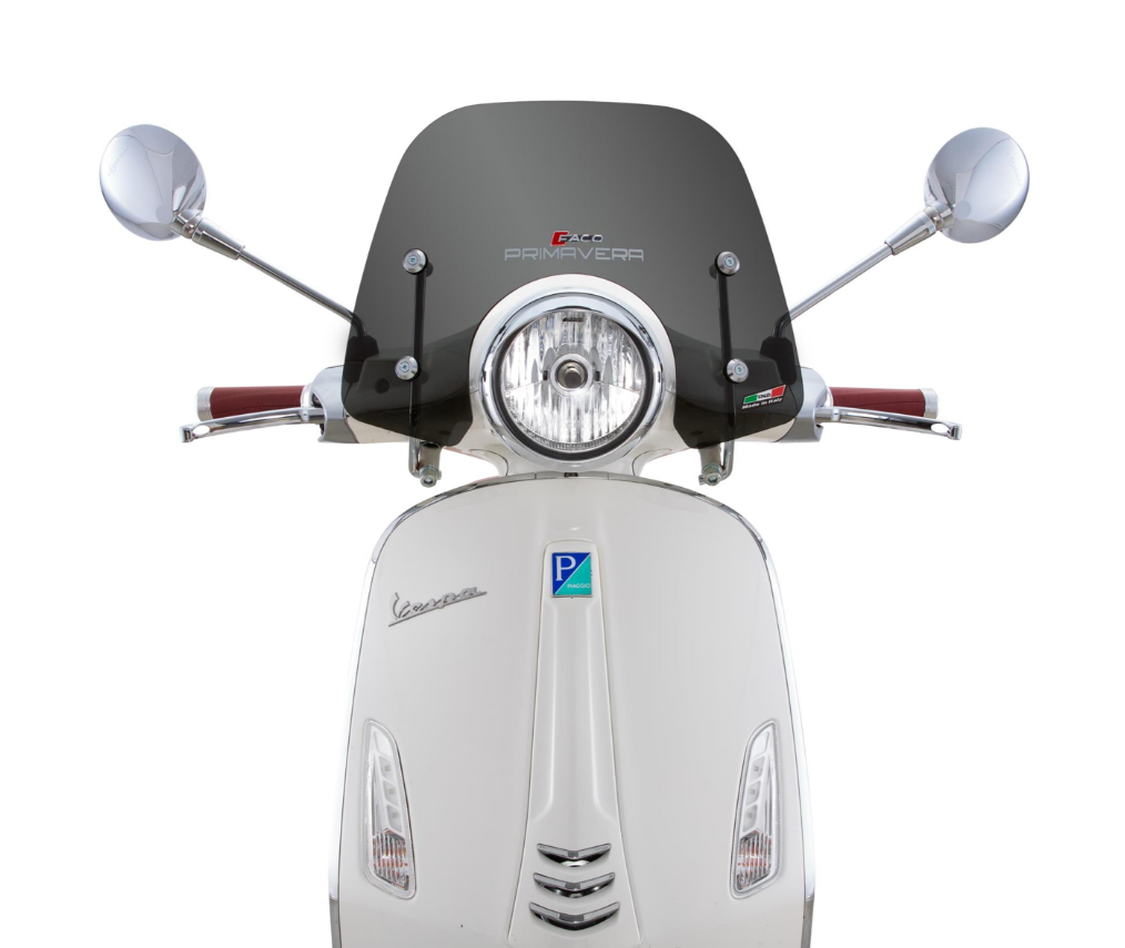 Parabrisas FACO para Vespa Primavera /Elettrica 50-125cc 2T/4T, tintado