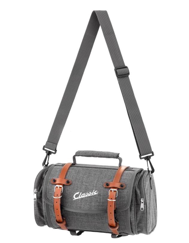 Bolsa "Classic" pequeña para Vespa, nailon, gris