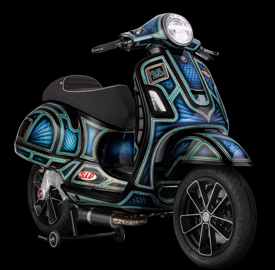 Cascada para Vespa GTS/GTS Super/GTV/GT 60/GT/GT L 125-300cc (-'18), negro