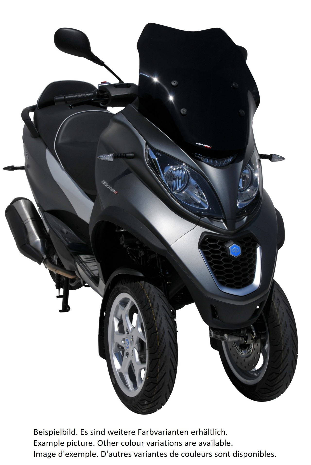 Parabrisas ERMAX Sport para Piaggio MP3 400 HPE (-22), negro