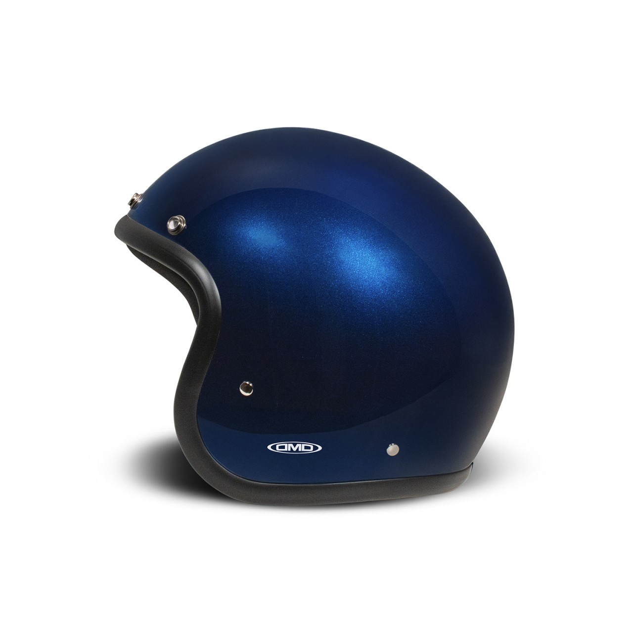 Casco DMD Jet Retro, azul, purpurina, Deep Blue, fibra de vidrio, ECE 22.06