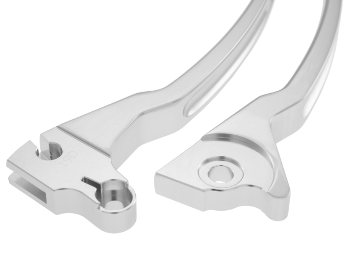 Juego palanca freno sport izquierda/derecha para Vespa LX/LXV/S/Primavera/Sprint 50-150cc, plata