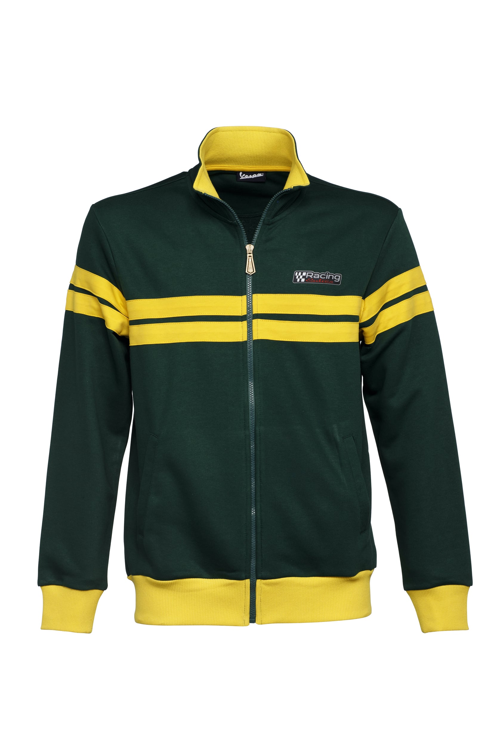 Chaqueta sudadera Vespa, Racing Sixties 60s verde / amarillo