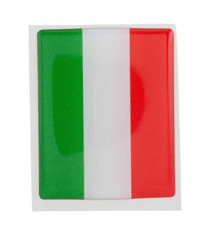 Emblema Vespa "Italia" cascada de 4 esquinas, rojo/verde/blanco