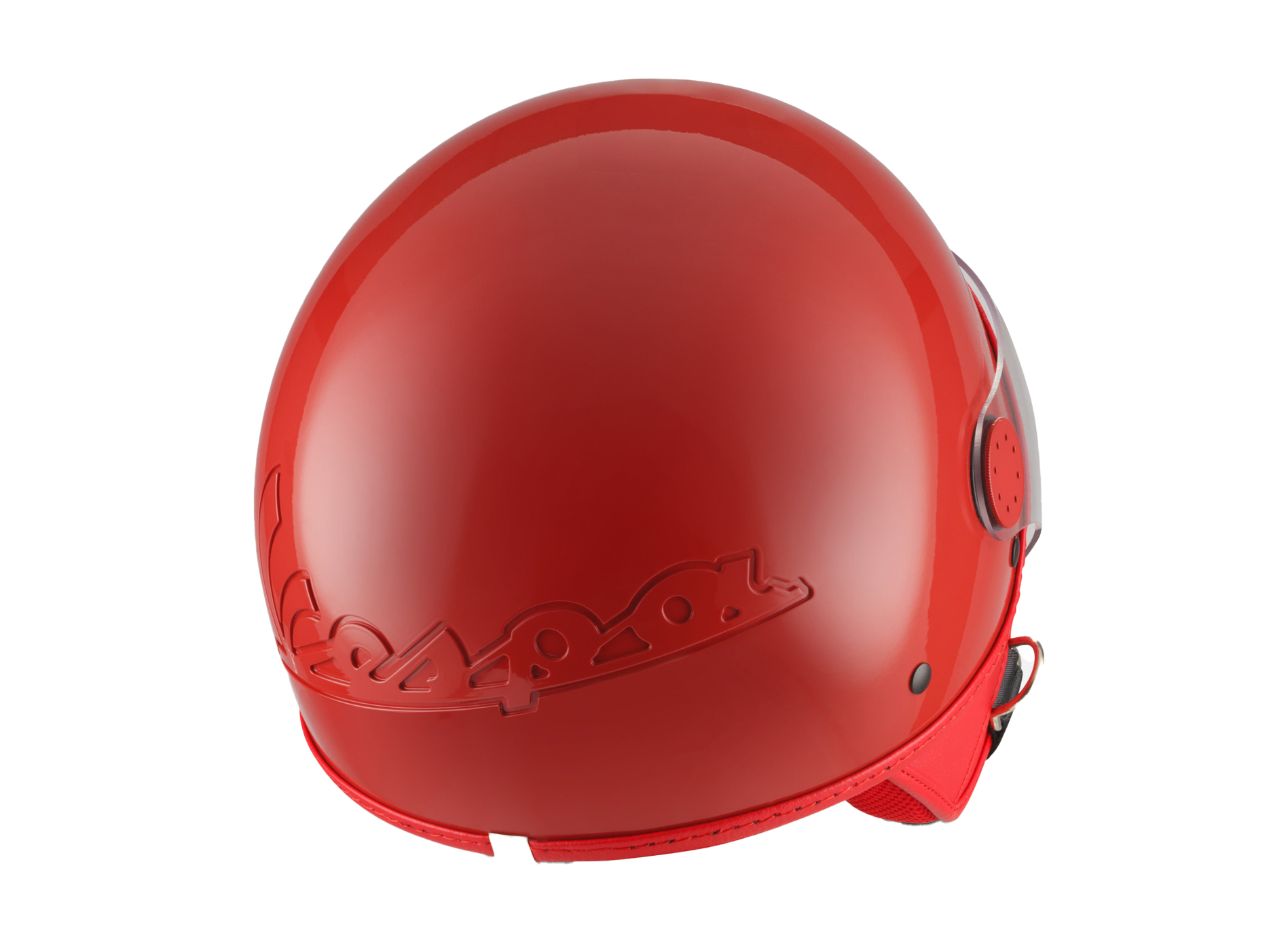 Casco Vespa jet Visor 4.0 rojo
