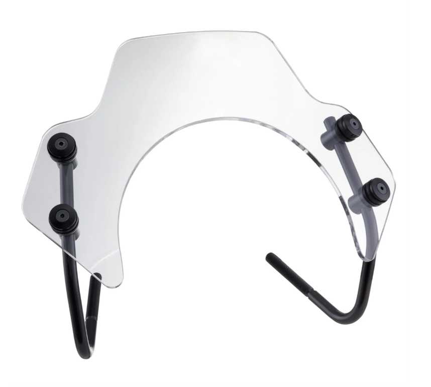 Mosquitera para Vespa Primavera/Elettrica 50-150cc 2T/4T, soportes negros, transparente