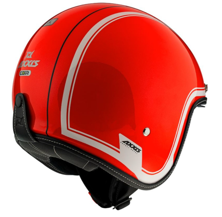 Casco jet Axxis, Hornet SV Royal, rojo brillante