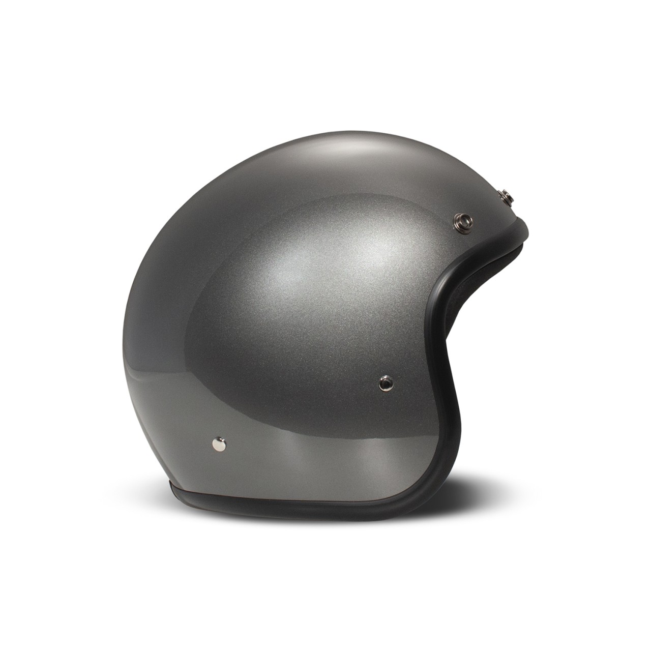 Casco abierto DMD Retro, gris brillante, gris metalizado, fibra de vidrio, ECE 22.06
