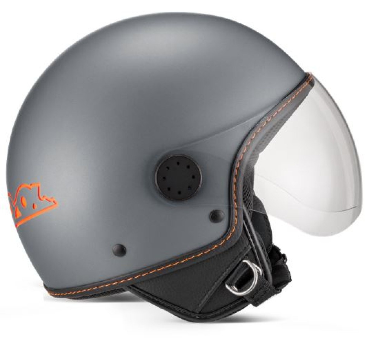 Casco Vespa jet, Vespa Visor LangHe, gris/titanio (707/C)