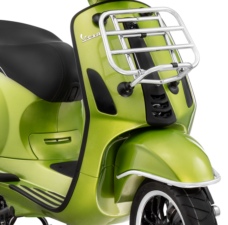 Portaequipajes delantero para Vespa Primavera /Sprint /Elettrica 50-150ccm, plegable, cromado
