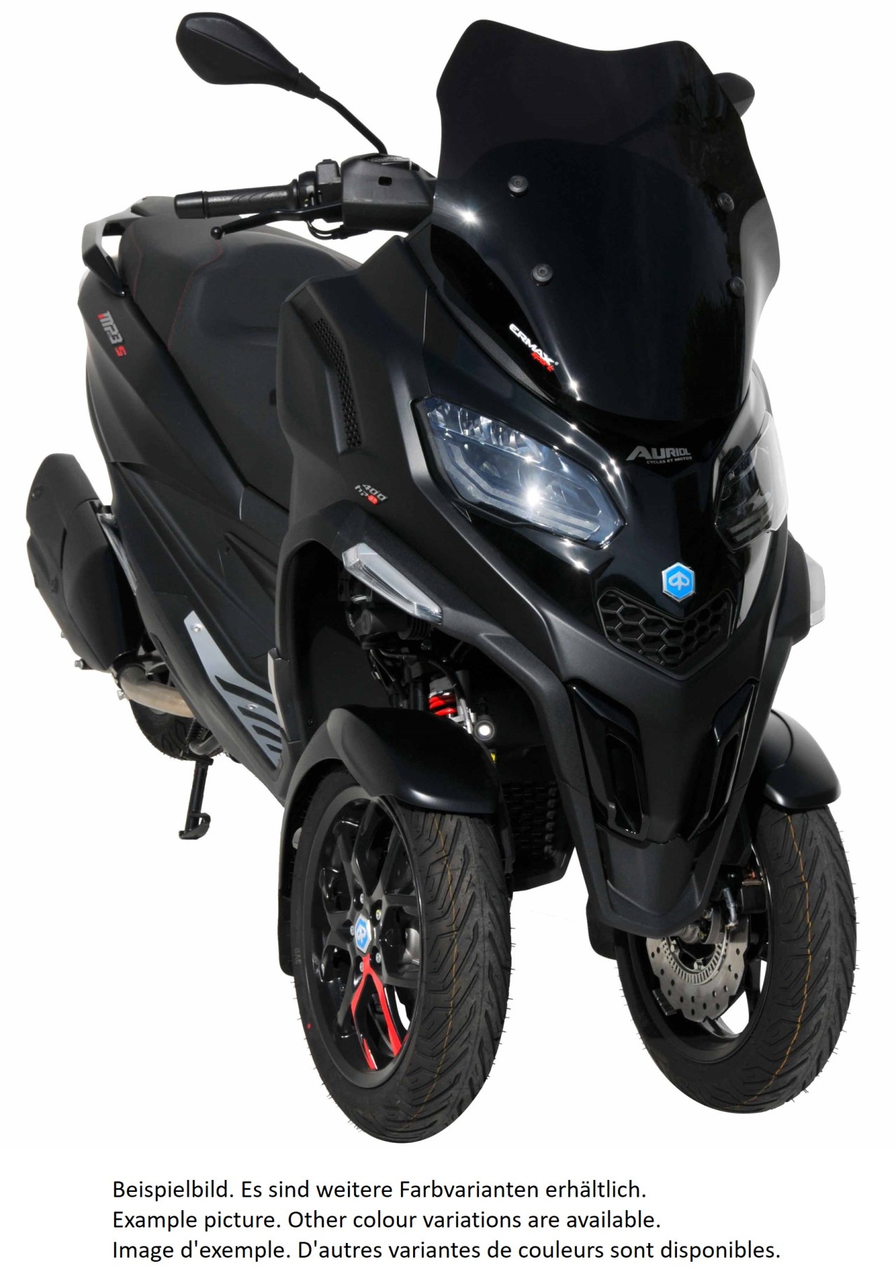 Parabrisas ERMAX Sport para Piaggio MP3 400 HPE (22-), tintado/negro claro