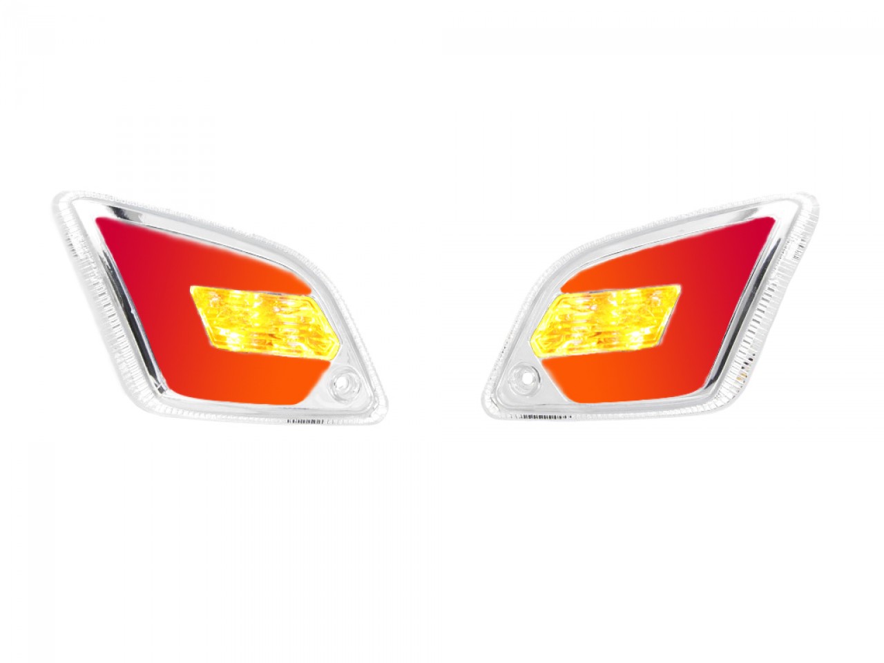 Juego de indicadores LED traseros, transparentes para Vespa GT, GTL, GTV, GTS 125-300 (2014-2018)