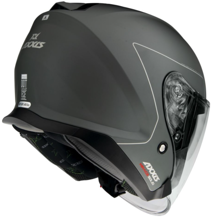 Casco jet Axxis, Mirage SV Solid, titanio mate