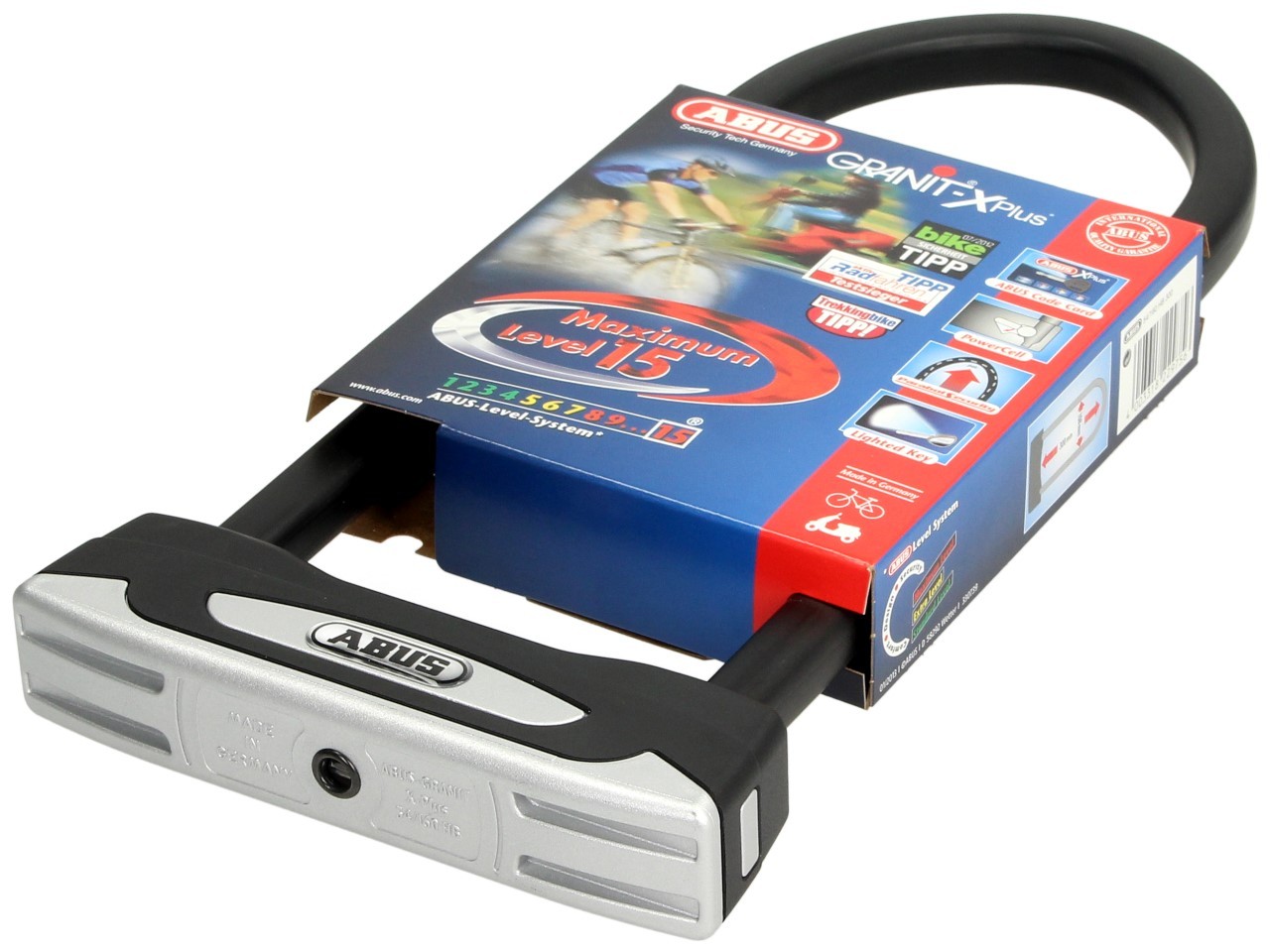 ABUS U-lock 300x108 Granit X-Plus 54 para moto, scooter y Vespa