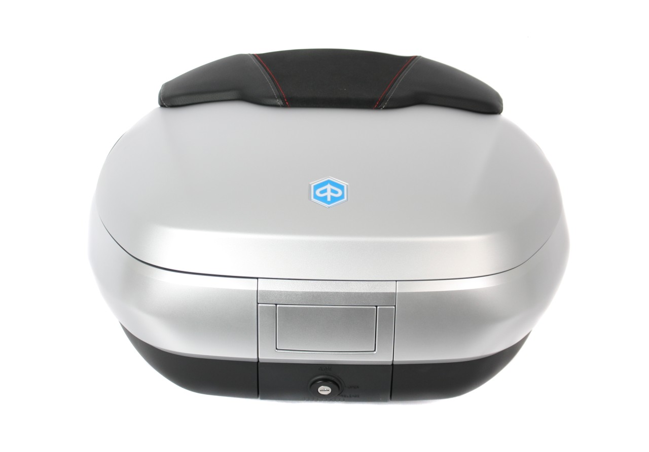 Top Case 50 l, (H4_gris mate 760/B) incl. cojín trasero para Piaggio MP3 500 Sport Advance HPE