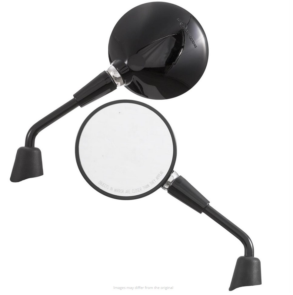 Espejo Shorty, negro brillante, derecho e izquierdo para Vespa Primavera / GTS HPE