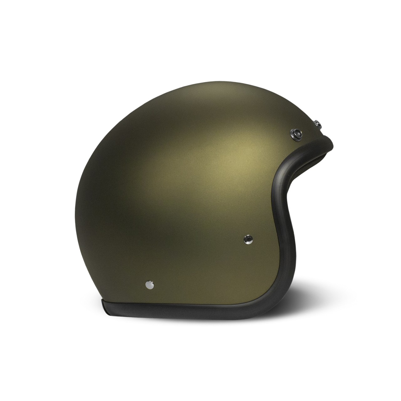 Casco abierto DMD Retro, verde mate, Olive Gold, fibra de vidrio, ECE 22.06