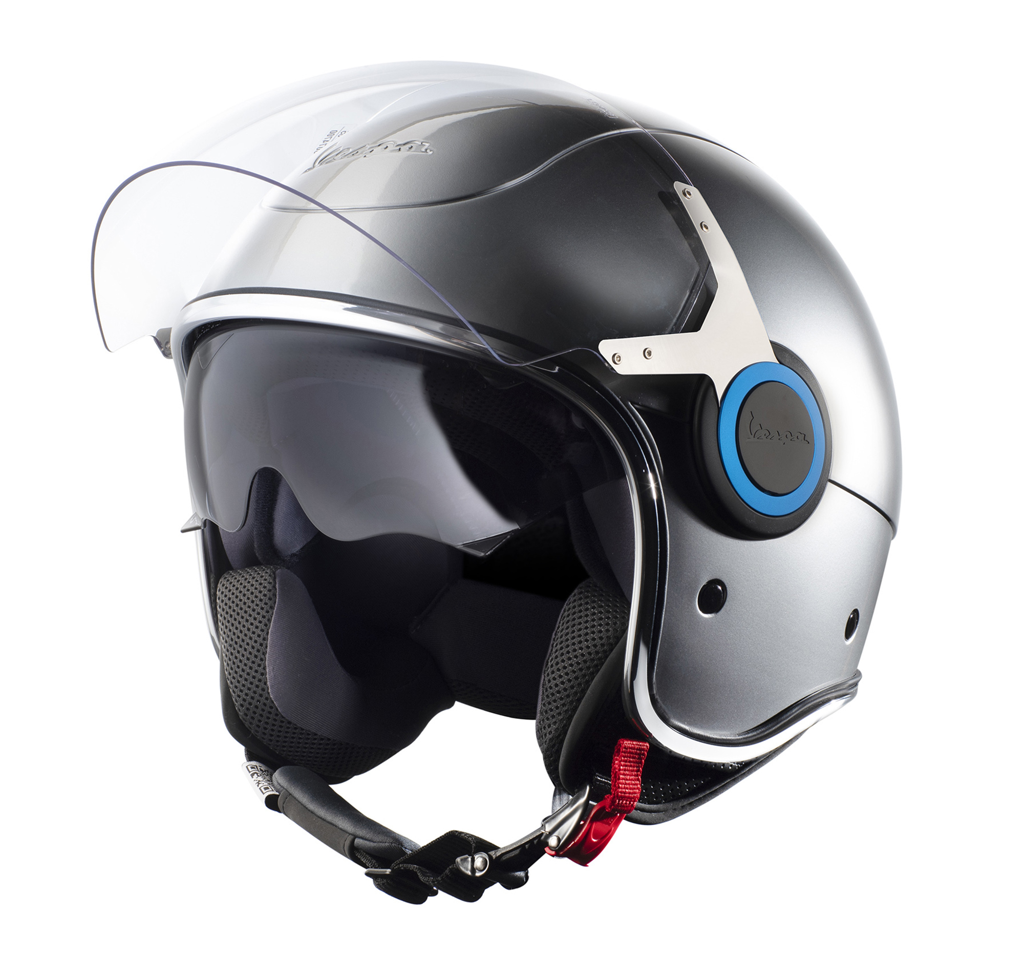 Casco Vespa Jet VJ Elettrica, plata