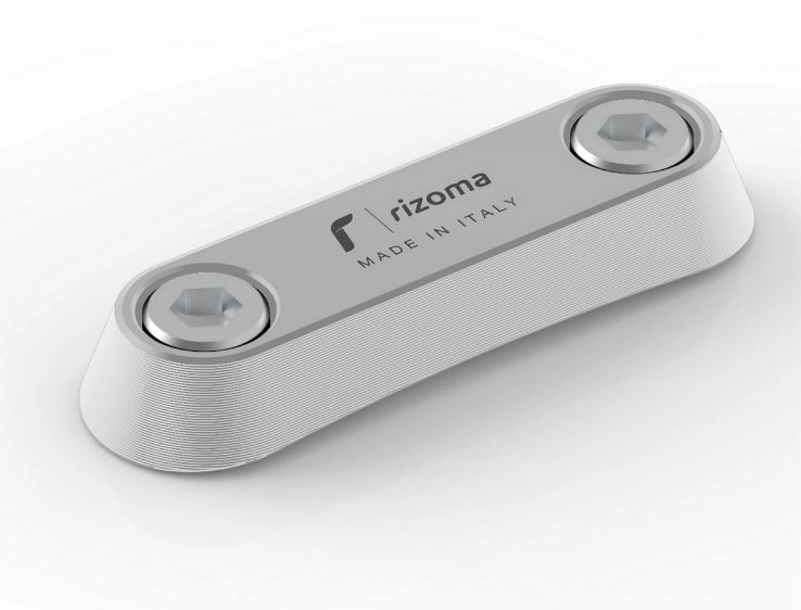 Tapa rosca RIZOMA asidero pasajero pasajero para Vespa GTS/GTS Super/GTV/Primavera, plata
