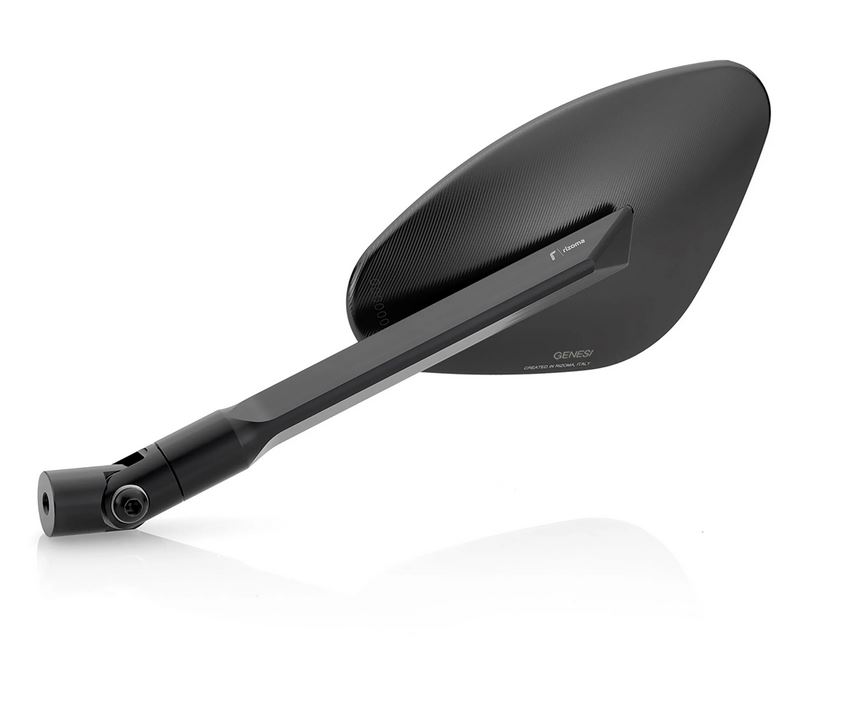 Espejo RIZOMA Genesi izquierdo para Vespa, anodizado negro
