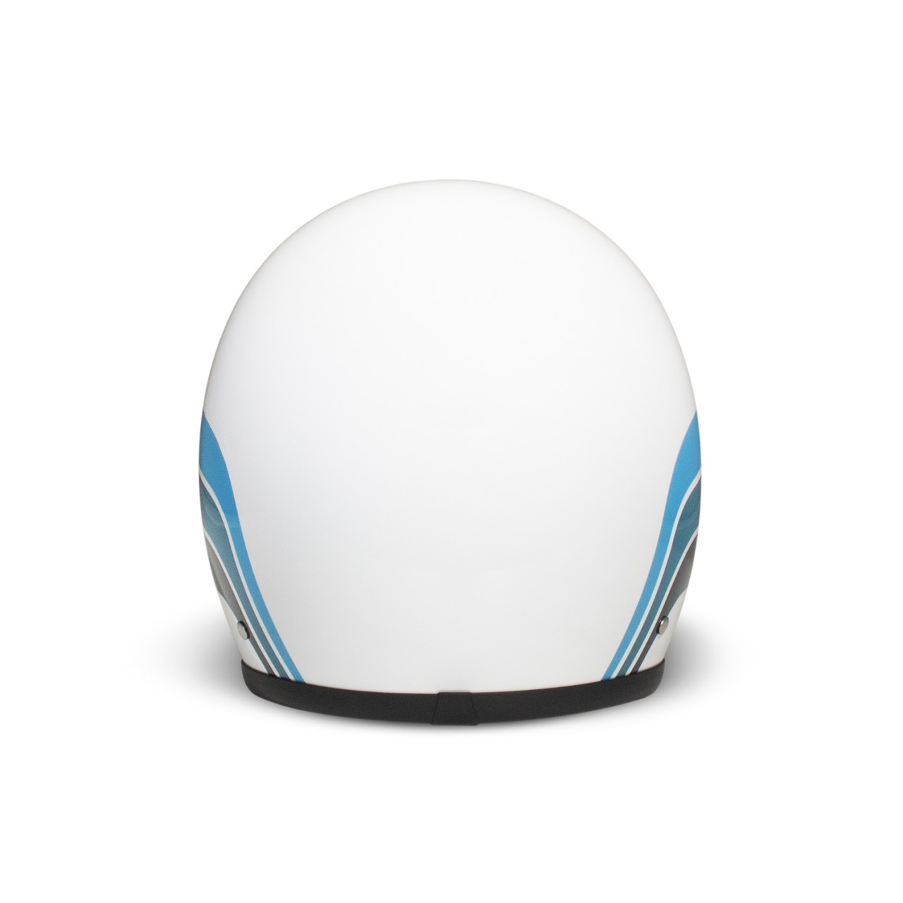 Casco abierto DMD Retro, blanco, azul, brillante, Olympus, fibra de vidrio, ECE 22.06