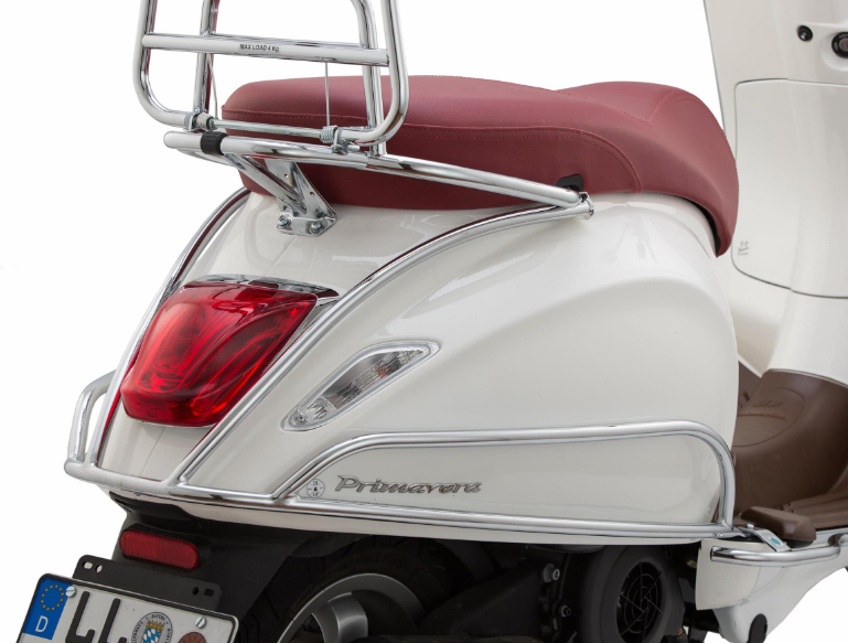 Cubrebarras lateral para Vespa Primavera/Sprint/Elettrica 50-150ccm, cromado
