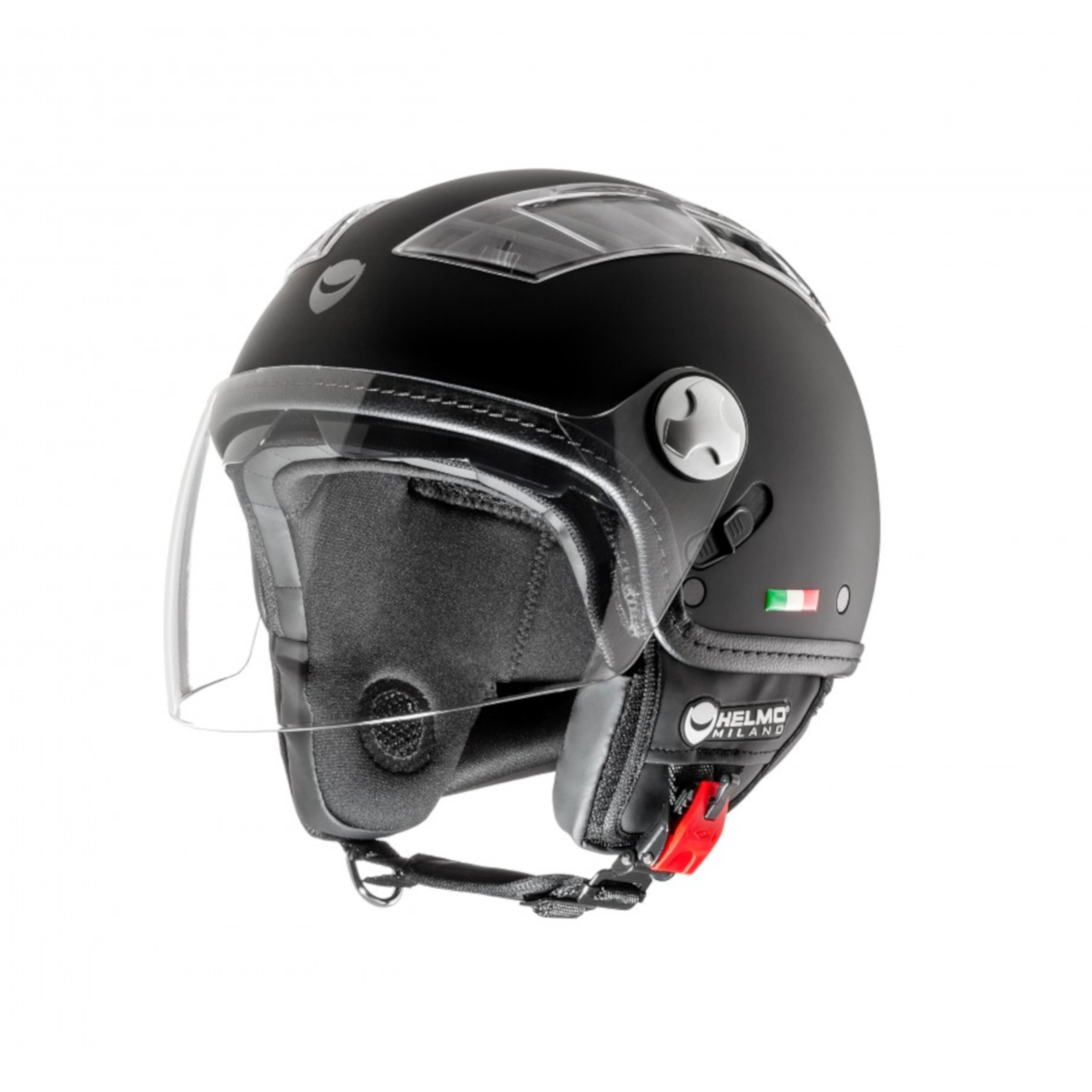 Helmo Milano Demi Jet, Turbina, negro, mate