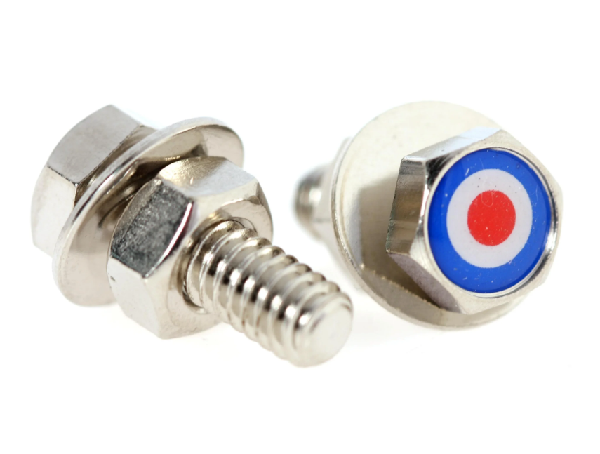 Tornillo placa portanúmeros "SIP TARGET" para Vespa, hexagonal, M6x20 mm