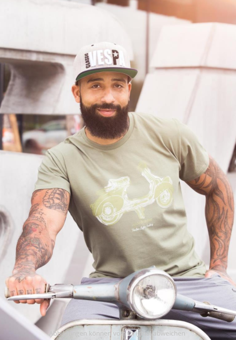 Camiseta "Faro Basso Fender Light Feeling", hombre verde oliva