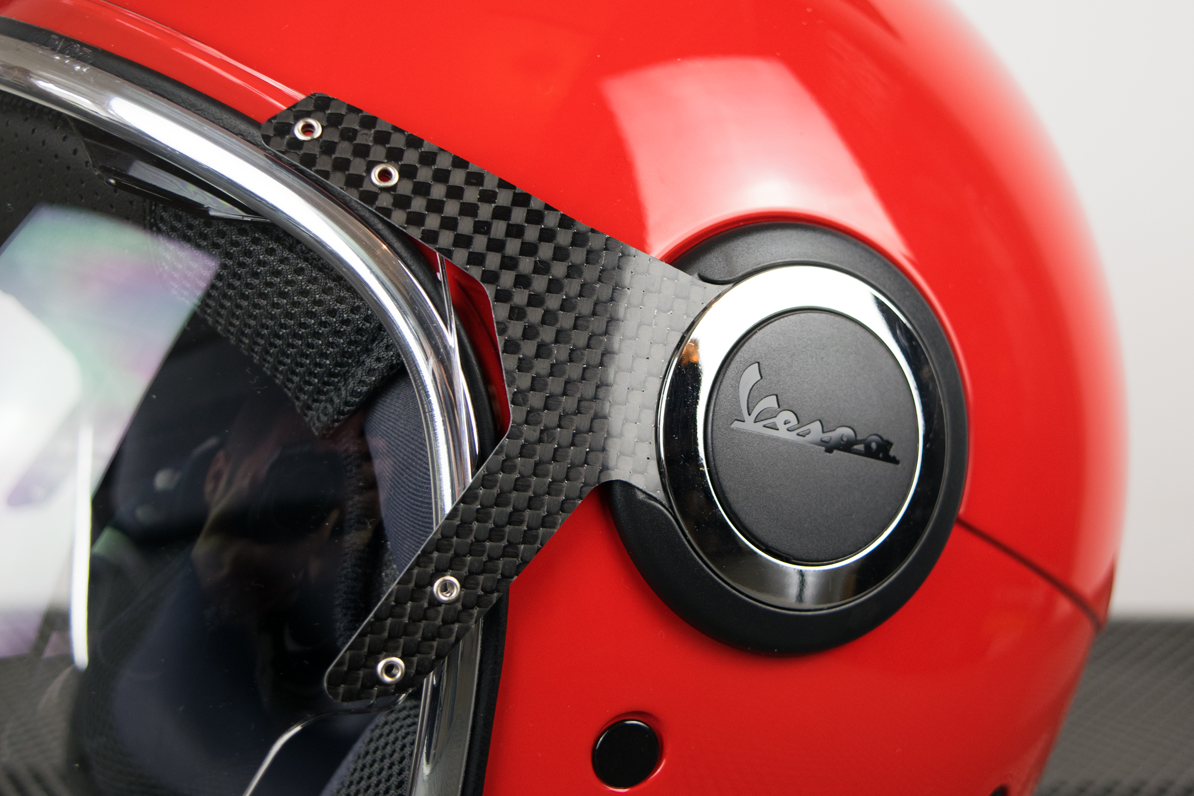 Casco Vespa Jet VJ rojo