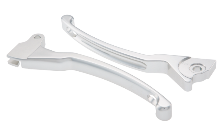 Juego palanca freno sport izquierda/derecha para Vespa LX/LXV/S/Primavera/Sprint 50-150cc, plata