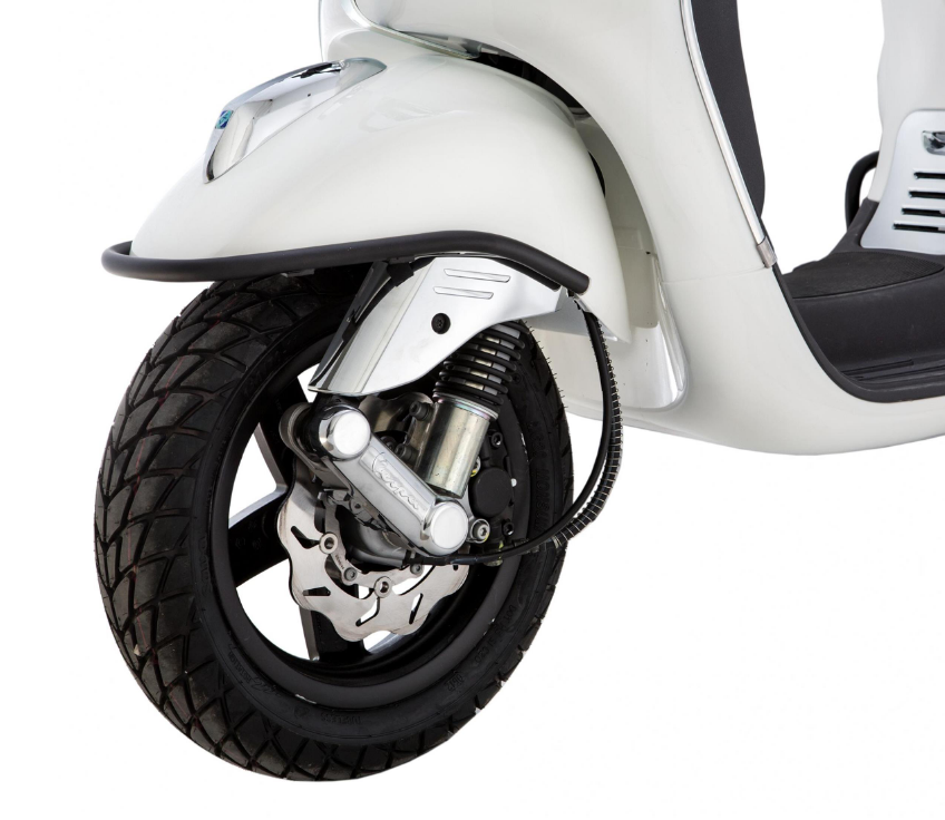 Guardabarros parachoques delantero para Vespa LX/LXV/S 50-150cc, negro mate