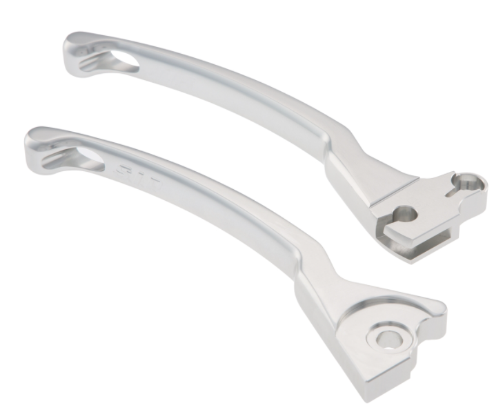 Juego palanca freno sport izquierda/derecha para Vespa LX/LXV/S/Primavera/Sprint 50-150cc, plata
