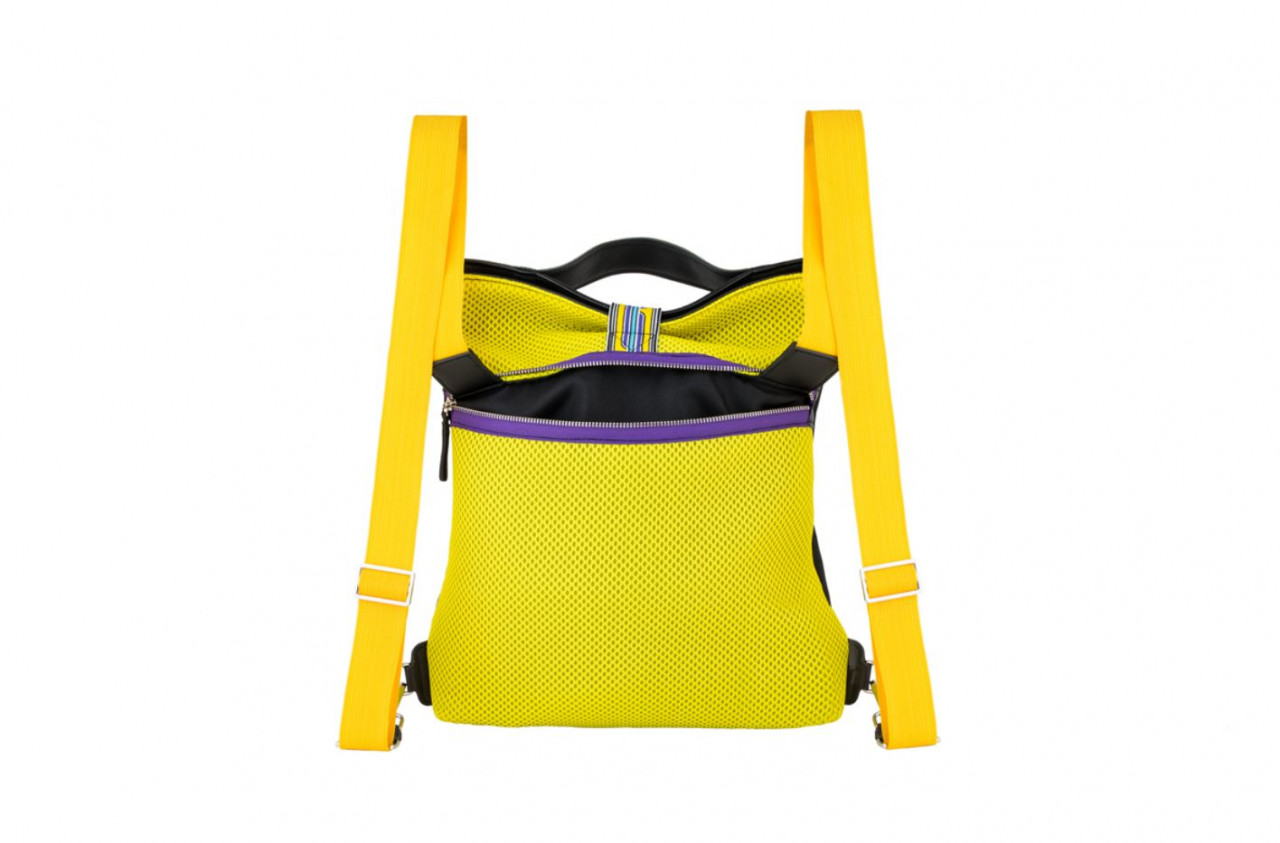 Bolsa Vespa con función de mochila “V-Stripes” - negro