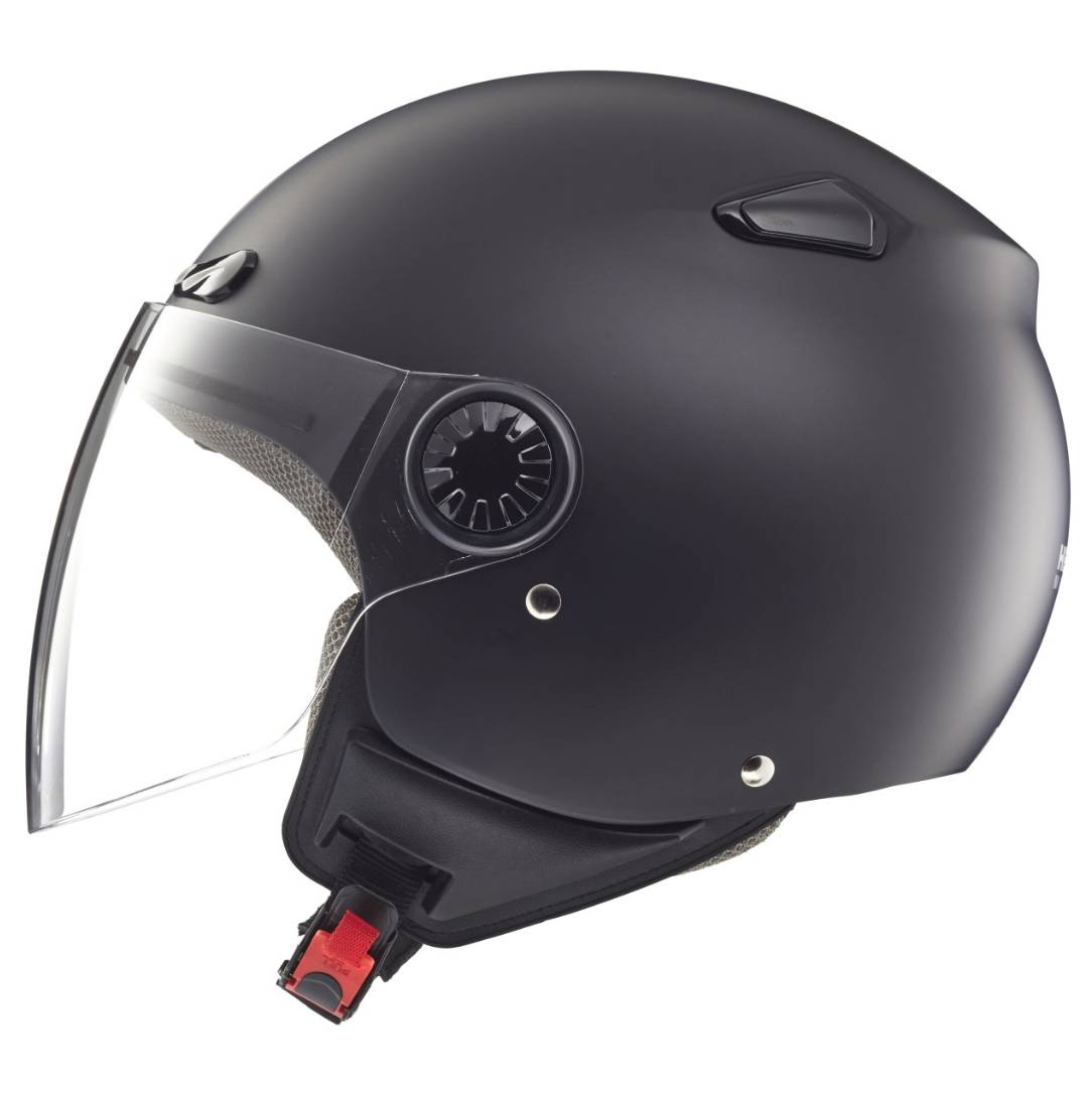 Casco Helmo Milano Jet, Oscuro, negro, mate