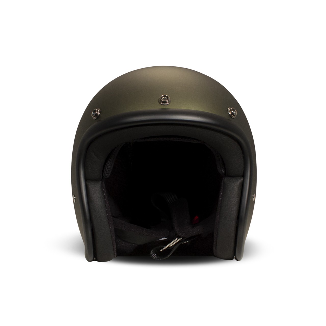 Casco abierto DMD Retro, verde mate, Olive Gold, fibra de vidrio, ECE 22.06