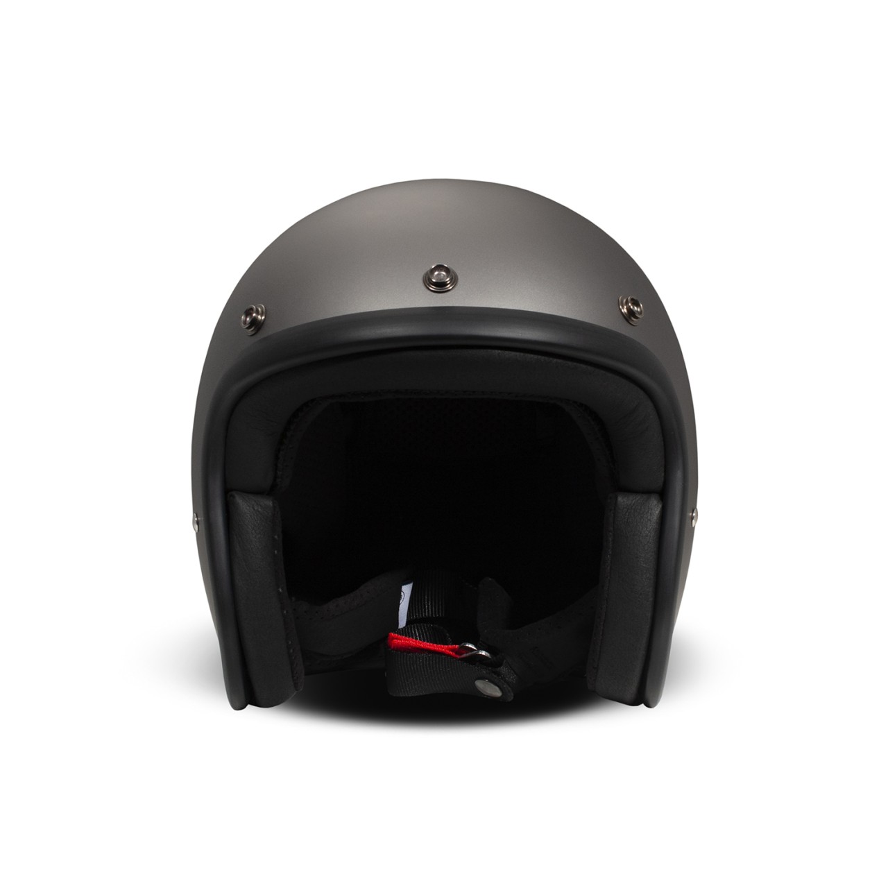 Casco abierto DMD Retro, gris mate, fibra de vidrio, ECE 22.06