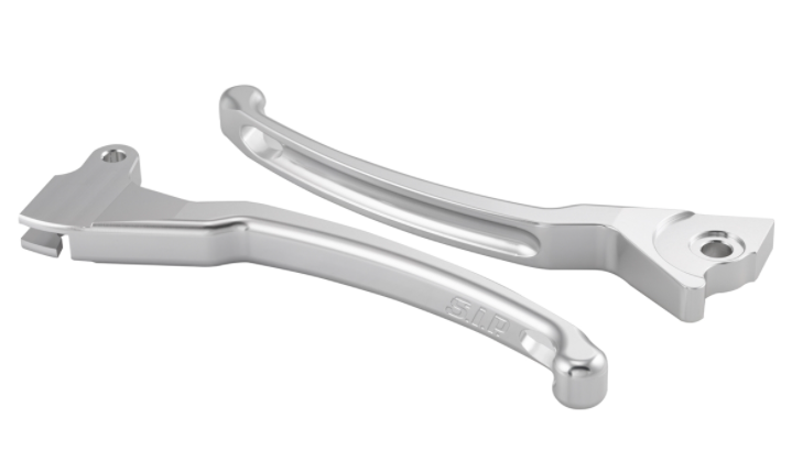 Juego palanca freno sport izquierda/derecha para Vespa LX/LXV/S/Primavera/Sprint 50-150cc, plata
