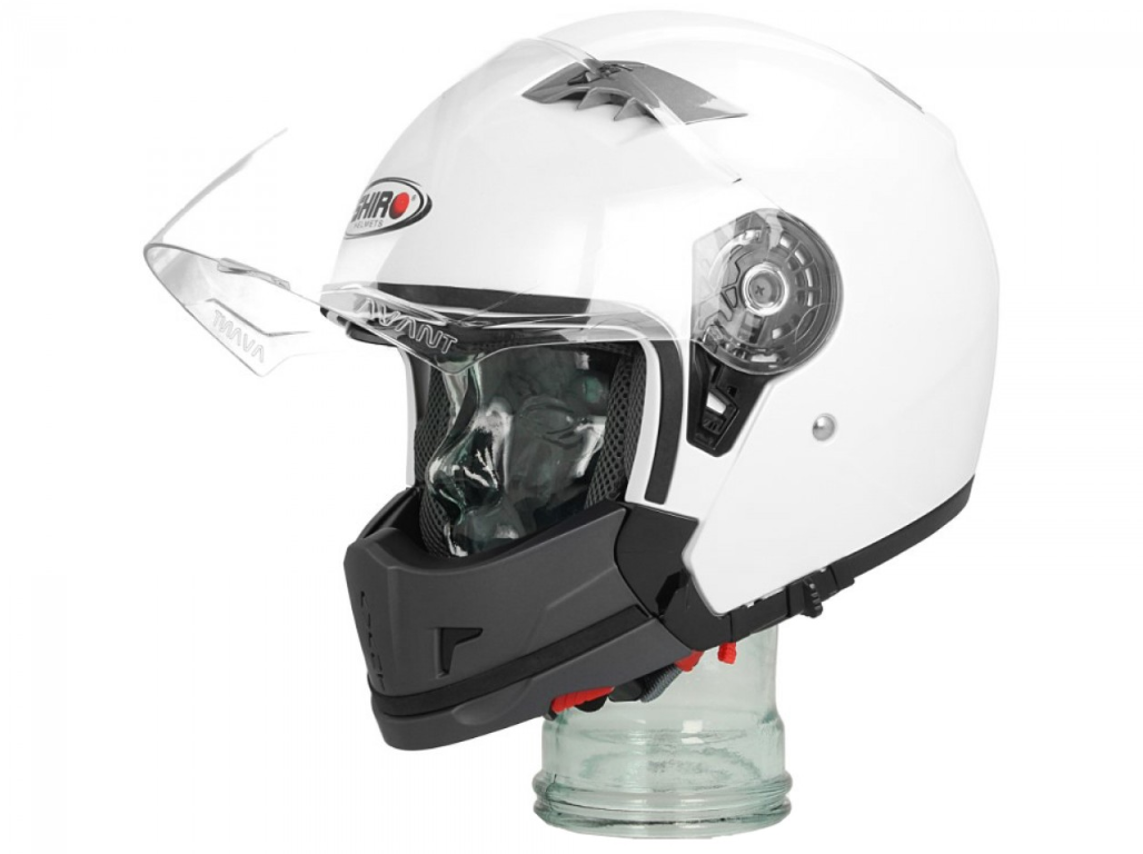 Casco modular Shiro, SH414, system, blanco