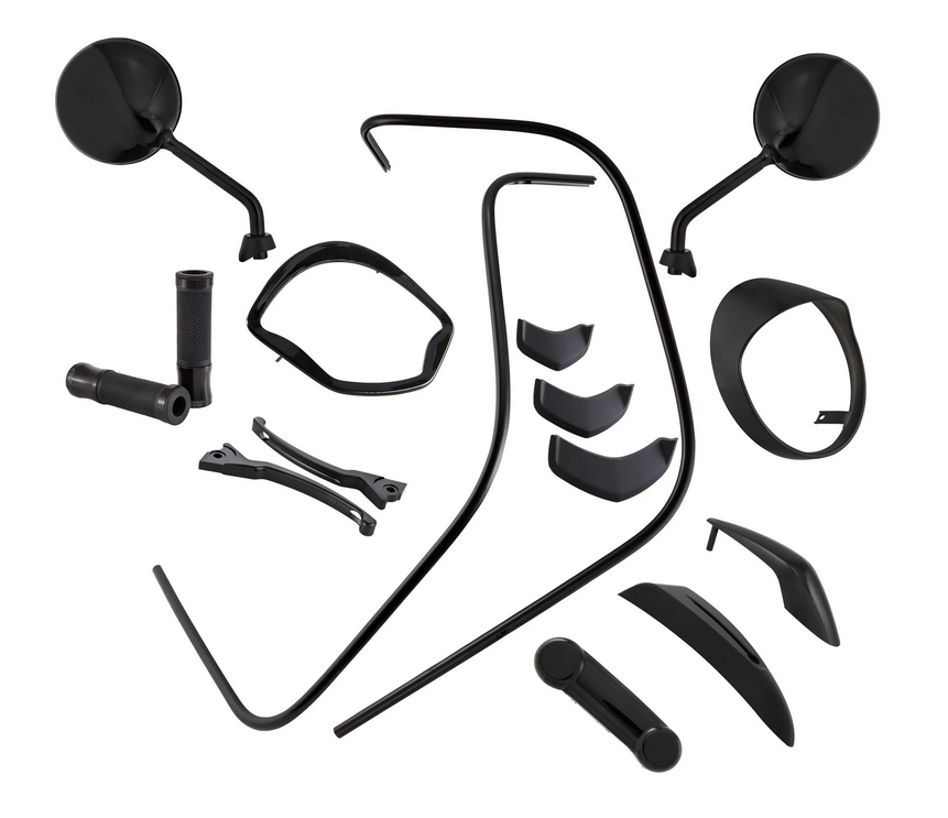 Kit de styling "Black Edition" para Vespa GTS/GTS Super HPE 125/300 (19-22), negro brillante