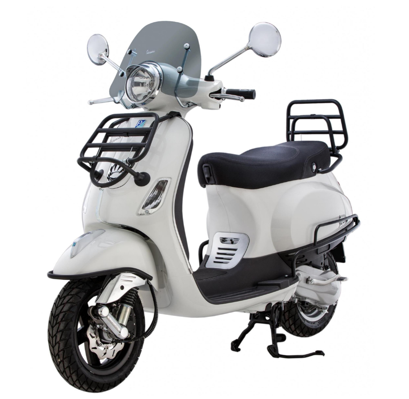 Guardabarros parachoques delantero para Vespa LX/LXV/S 50-150cc, negro mate
