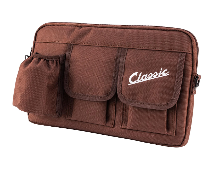 Bolsa "Classic" para maletero/guantera Vespa, nailon, marrón tabaco
