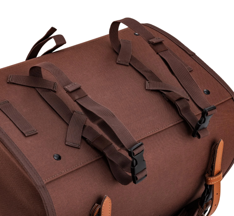 Bolsa "Classic" grande para Vespa, nailon, marrón tabaco