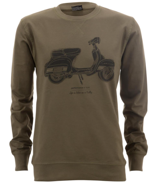 Sudadera "La vida es mejor en un Rally", hombre verde oliva