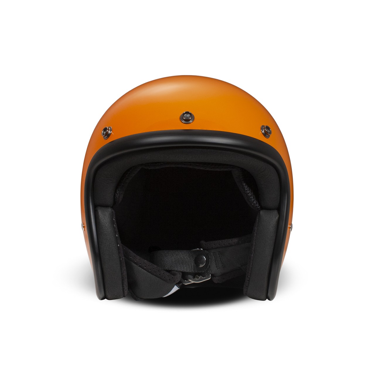 Casco abierto DMD Retro, naranja brillante, fibra de vidrio, ECE 22.06