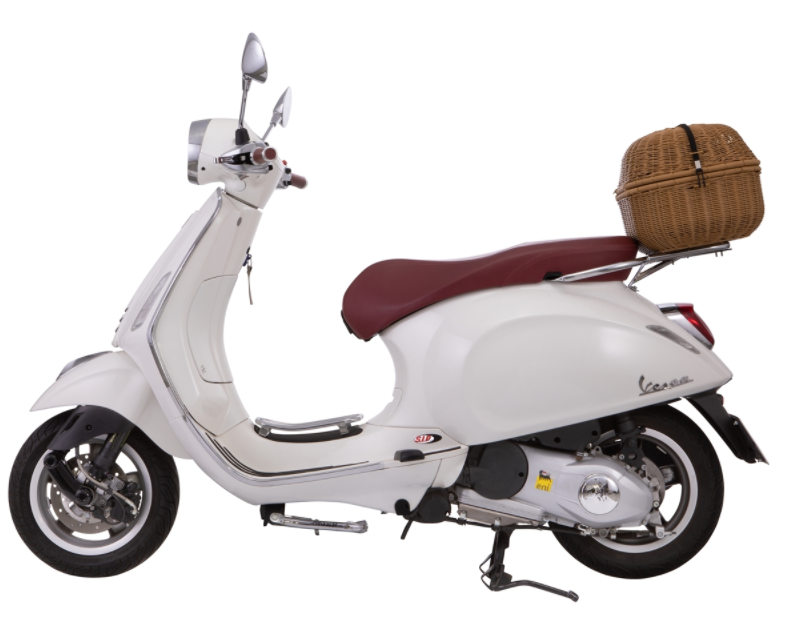Portaequipajes clásico con puente para maletas para Vespa Primavera/Sprint 50-150cc,marrón