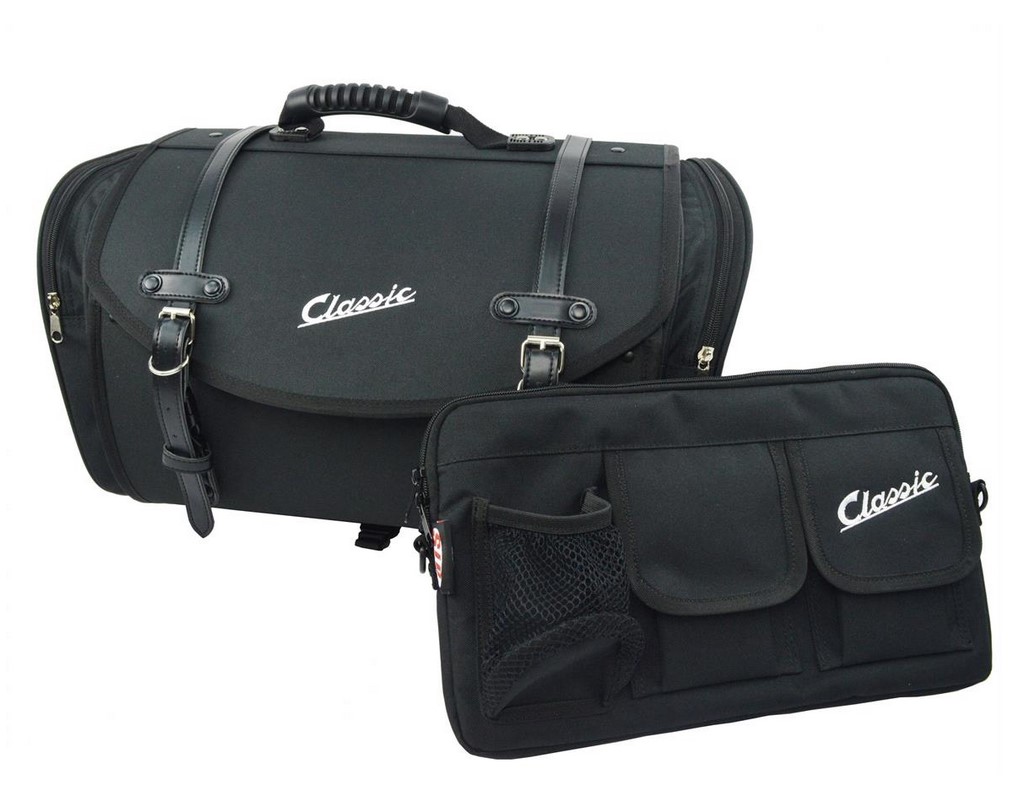 Juego de bolsas clásico para Vespa, negro