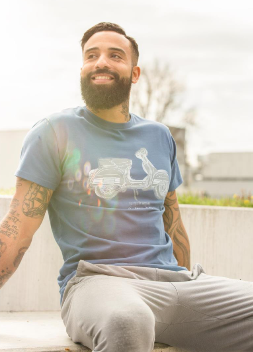 Camiseta "La vida es mejor en un Rally", hombre azul