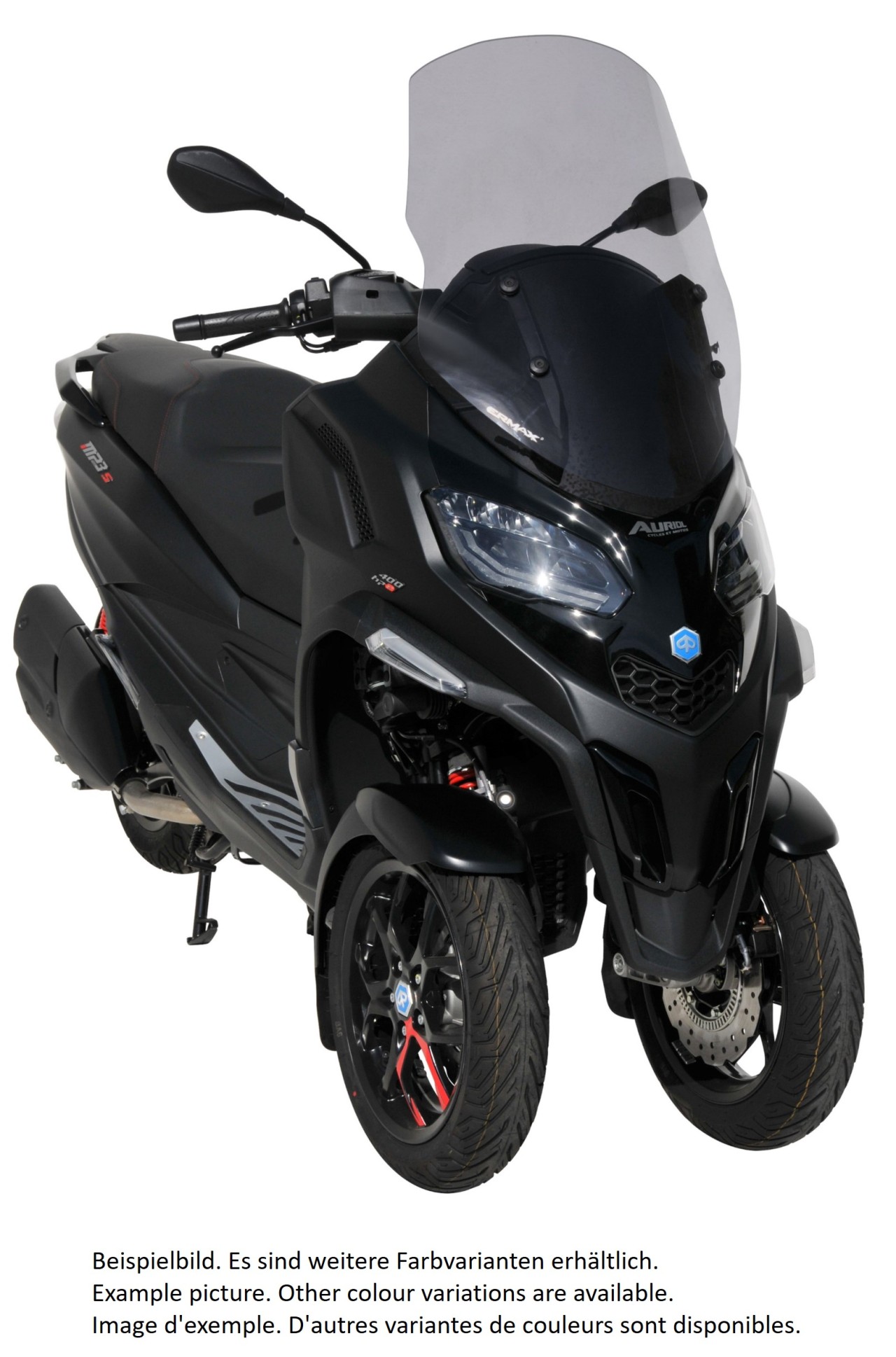 Parabrisas ERMAX Touring para Piaggio MP3 400 / 530 HPE (22-), tintado/negro claro
