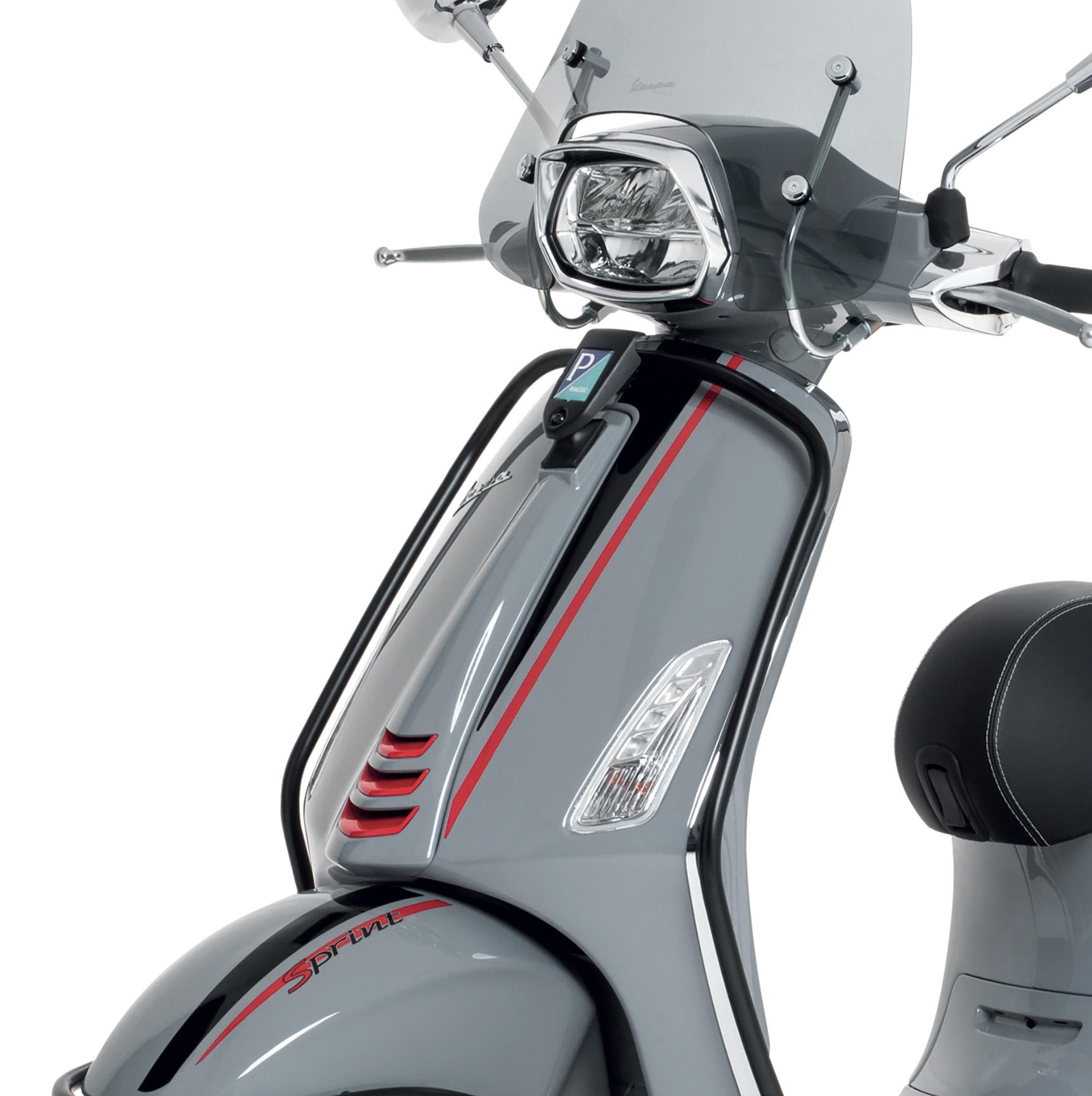 Barra de choque frontal Vespa Primavera / Sprint / Elettrica - negro